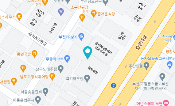 부산 지점 지도